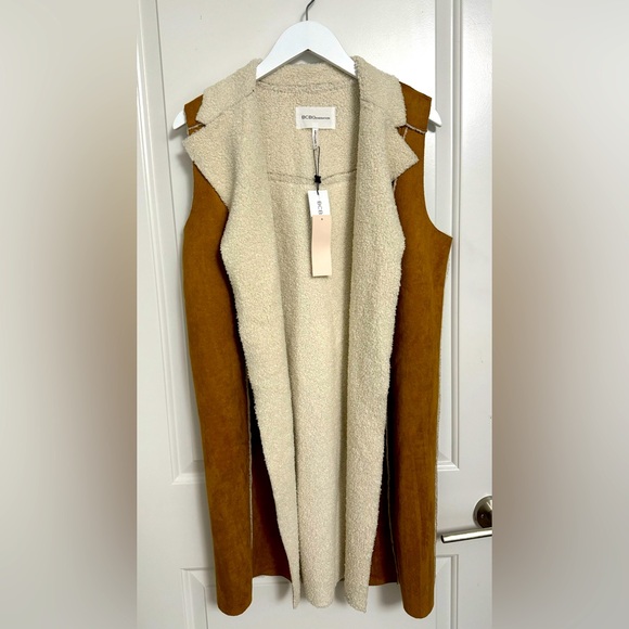 BCBG Faux Suede Cardigan - Picture 1 of 3